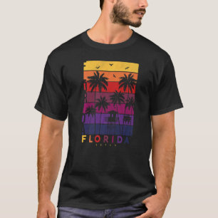 Camiseta Estilo de Retro Vintage Exótico Exótico Sunset Sum