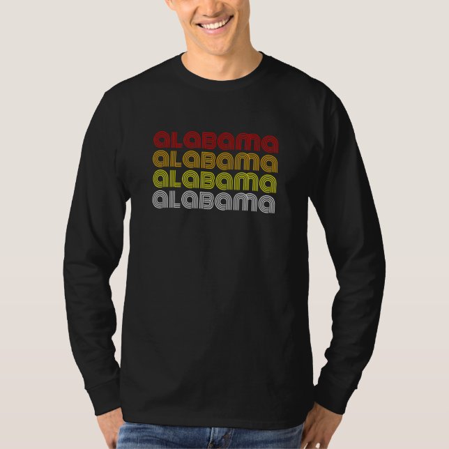 Camiseta Estilo de Retrorização Ororgulhosa do Alabama (Frente)
