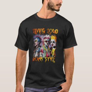 Camiseta Estilo de Rock Louco Tee Punk Pop Grunge Vibe