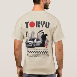 Camiseta Estilo de Rua de Tóquio 