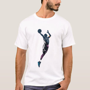 Camiseta Estilo de Silhueta Desafio do Esporte de Basquete