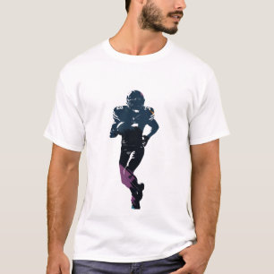 Camiseta Estilo de Silhuette Desafio do Esporte do Futebol