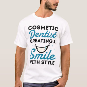 Camiseta Estilo de Sorriso de Dentista Cosmético
