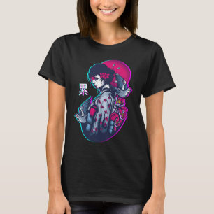 Camiseta Estilo de Streetwear Vaporwave Cansado Onda Tóquio