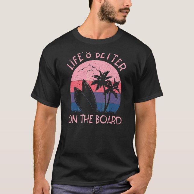 Camiseta Estilo de Surf de Verão Lifeu2019s Melhor no Conse (Frente)
