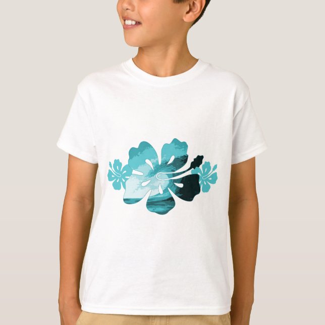 Camiseta Estilo de surf Hibiscus (Frente)