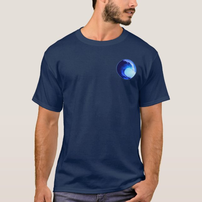 Camiseta Estilo de Surf legal Onda Azul (Frente)