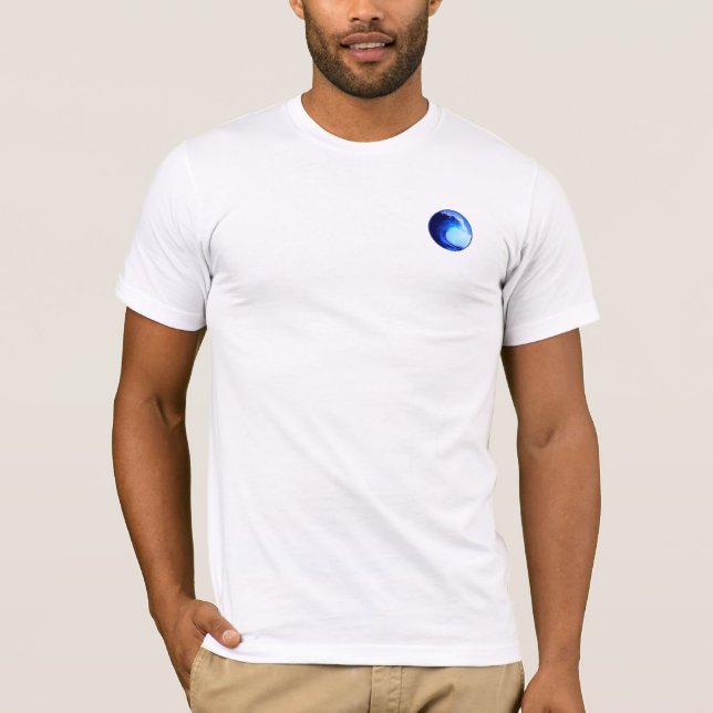 Camiseta Estilo de surf Onda Azul (Frente)