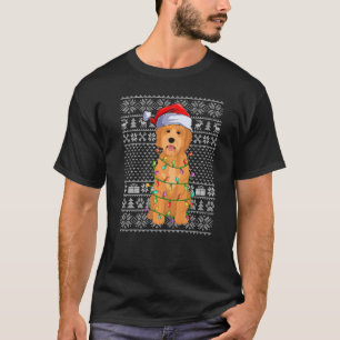 Camiseta Estilo de Sweater Feio Papais noeis Goldendoodle C