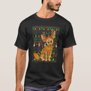 Camiseta Estilo de Sweater Feio Xmas Iluminando Cristo Fenn