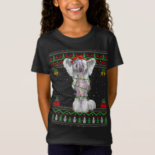 Camiseta Estilo de Sweater Feio Xmas Papais noeis Cães Deit