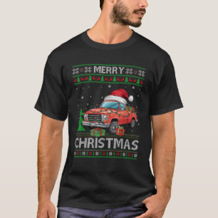 Camiseta Estilo de Sweater Ugly Xmas Luzes Papais noeis Pic