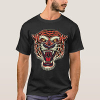 Estilo de Tatuagem Antiga Cabeça de Tigre