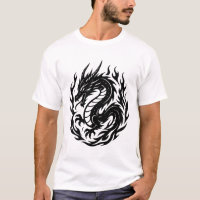 Estilo de Tatuagem de Dragão de Fogo Enrolado