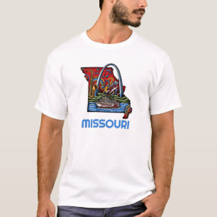 Camiseta Estilo de Tatuagem do Arco da Porta de Missouri no