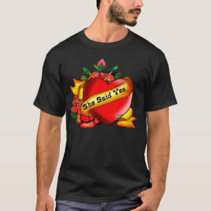 Camiseta Estilo de tatuagem, ela disse sim