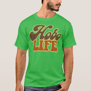 Camiseta Estilo de Thrift Desvanecido da Vida útil do Hobo 