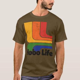 Camiseta Estilo de Thrift Desvanecido da Vida útil do Hobo