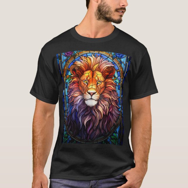 Camiseta Estilo de Tiffany, Lion Majestésico (Frente)