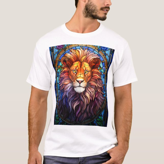 Camiseta Estilo de Tiffany, Lion Majestésico (Frente)