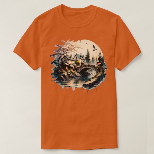 Camiseta estilo de tinta da ponte de excelente (Frente do Design)