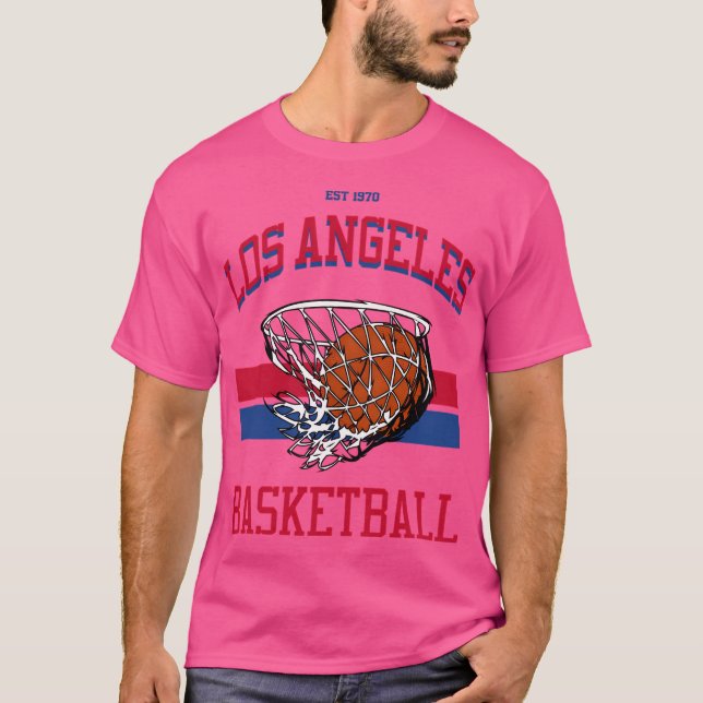 Camiseta Estilo de Varsidade de Basquete Los Angeles (Frente)