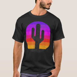Camiseta Estilo de Verão Bonito Vintage Retro Saguaro Cactu