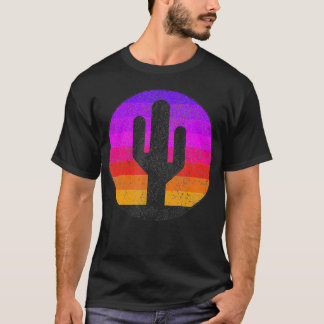 Camiseta Estilo de Verão Bonito Vintage Retro Saguaro Cactu