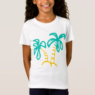 Camiseta Estilo de Verão de Palmeiras Tropicais