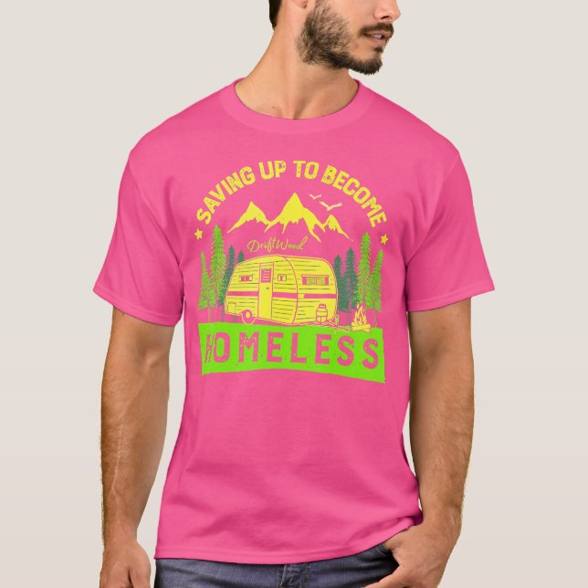 Camiseta Estilo de Vida Acampamento de Madeira Canoando Hik (Frente)