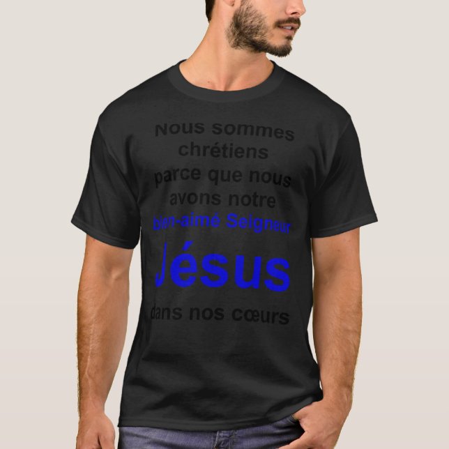 Camiseta Estilo de vida cristão Série multilíngue francesa (Frente)
