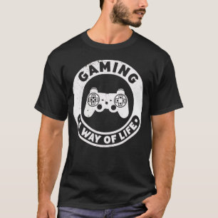 Camiseta Estilo de Vida de Jogos Controlador Vintage Gamer