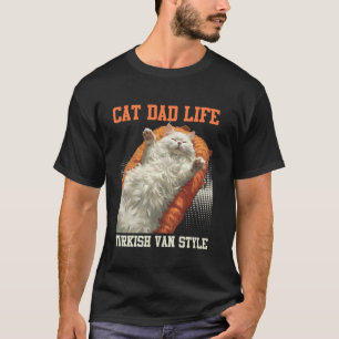 Camiseta ESTILO DE VIDA DE PAI DE GATO TURCO VAN Engraçado