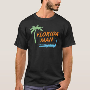 Camiseta Estilo de vida do Flórida Man Aligator e Palm Tree