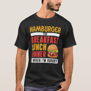 Camiseta Estilo de Vida Foodaholical Witty Hamburger Comida