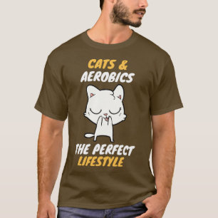 Camiseta estilo de vida por aeróbios de gatos