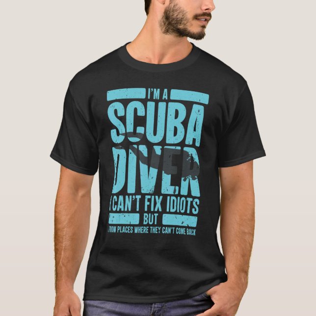 Camiseta Estilo de Vida Scuba Diver Deep Underwater S (Frente)