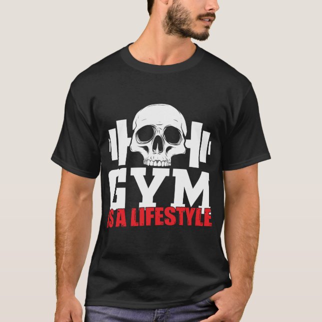 Camiseta Estilo de Vida Skull Gym (Frente)