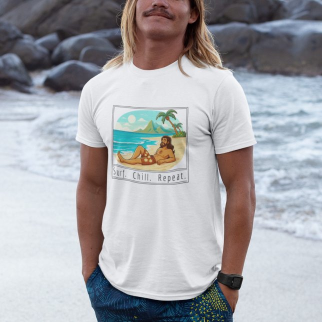 Camiseta Estilo de vida: Surf. Calma. Repita. (Criador carregado)