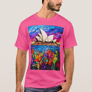Camiseta Estilo De Vidro Manchado Sydney Opera House