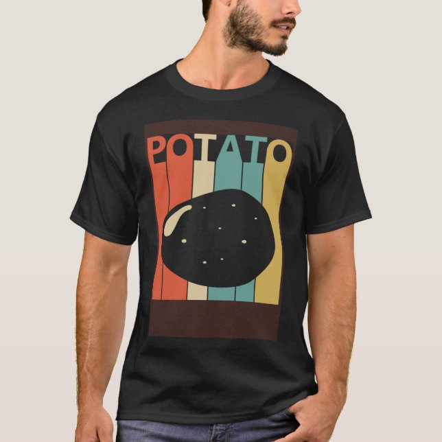 Camiseta Estilo de vindima de batata-batata-semente (Frente)