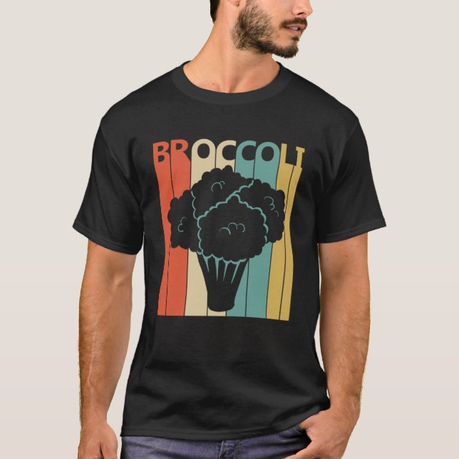Camiseta Estilo de vindima Leguminosa de Broccoli (Frente)