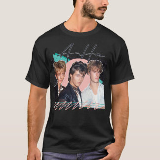 Camiseta Estilo de Vintage 80s AHa Design 1