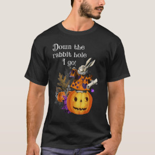 Camiseta Estilo de Vintage Assombrado Dia das Bruxas Alice