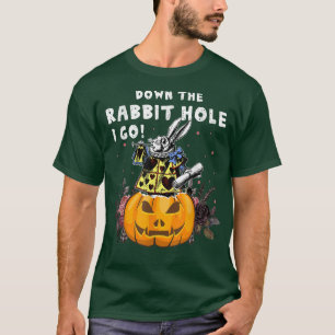 Camiseta Estilo de Vintage Assombrado Dia das Bruxas Alice