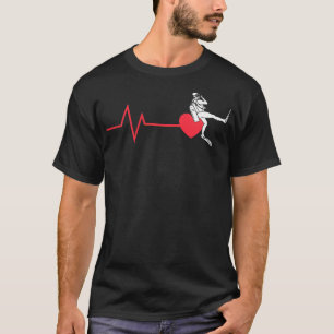 Camiseta Estilo de Vintage com batimento cardíaco inverso S
