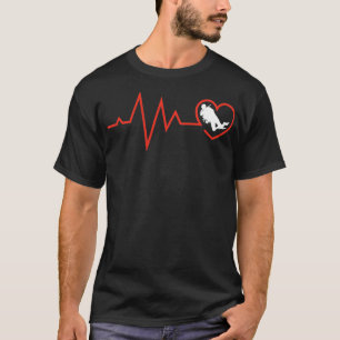 Camiseta Estilo de Vintage com batimento cardíaco inverso S