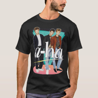 Camiseta Estilo de Vintage com Design AHa de 80s