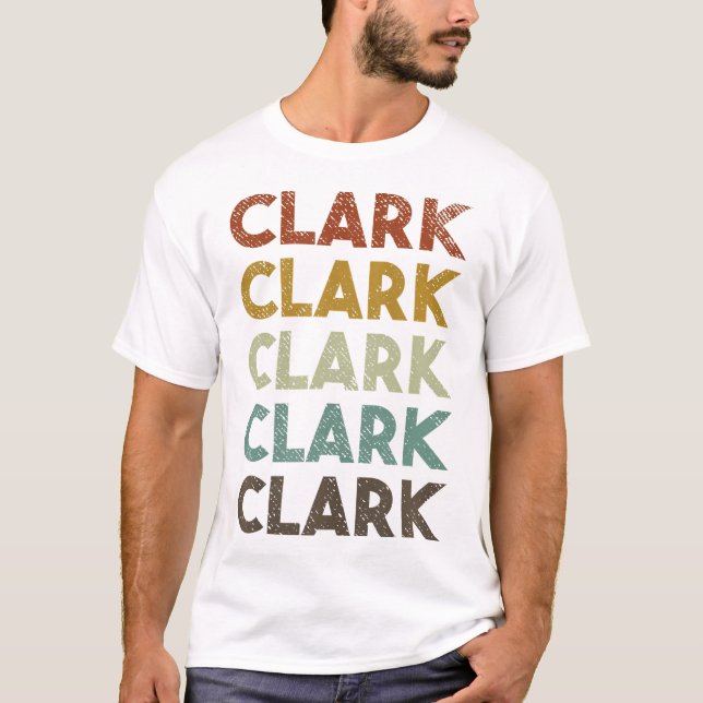 Camiseta Estilo de Vintage da Clark Retroativa (Frente)