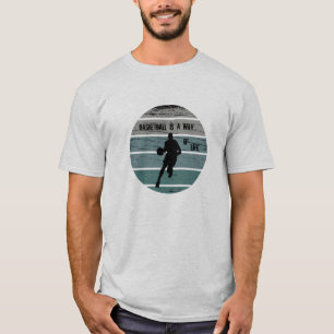 Camiseta estilo de vintage de basquete